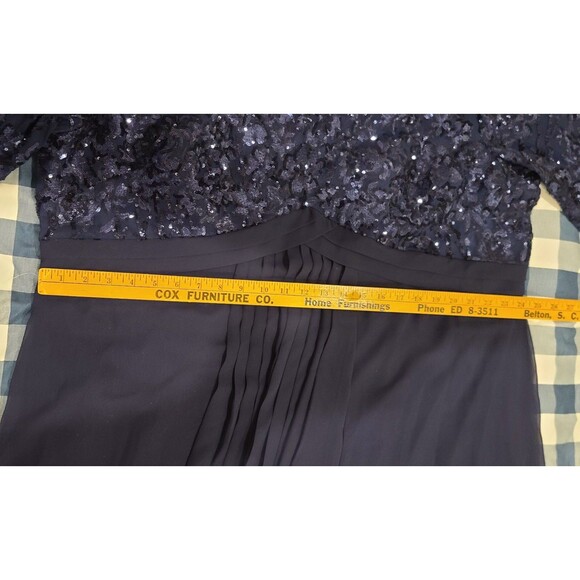 Alex Evenings Long Formal Navy Dress 22W Plus-Size - Picture 8 of 10